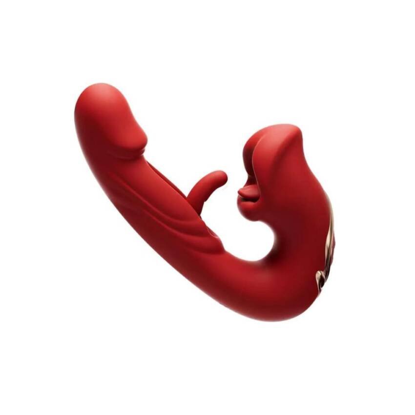Vibrador masajeador y Succionador con beso de rosa Curvy Fun
