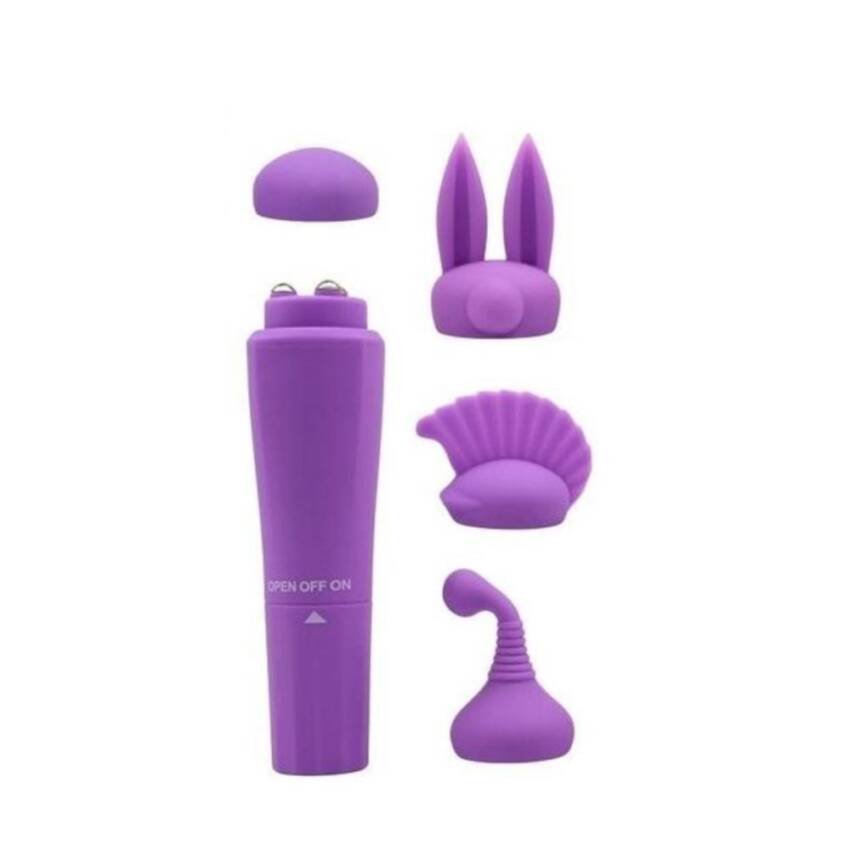 Vibrador cabezal intercambiable Quadruple Sweet Textura Suave - Imagen 2