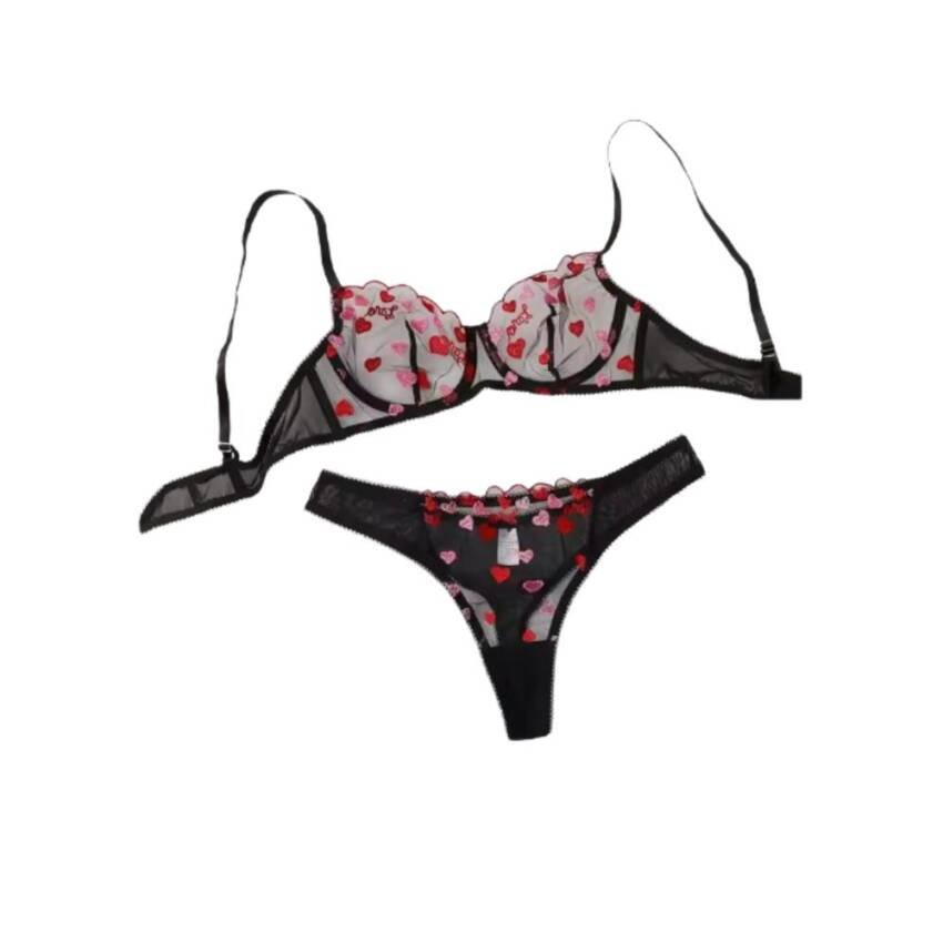 Conjunto Lenceria Transparente Sensual Calzon Y Sosten Sexy - Imagen 3