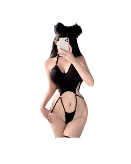 Lenceria Sexy Tentacion Mujer Entrepierna Abierta Escote V