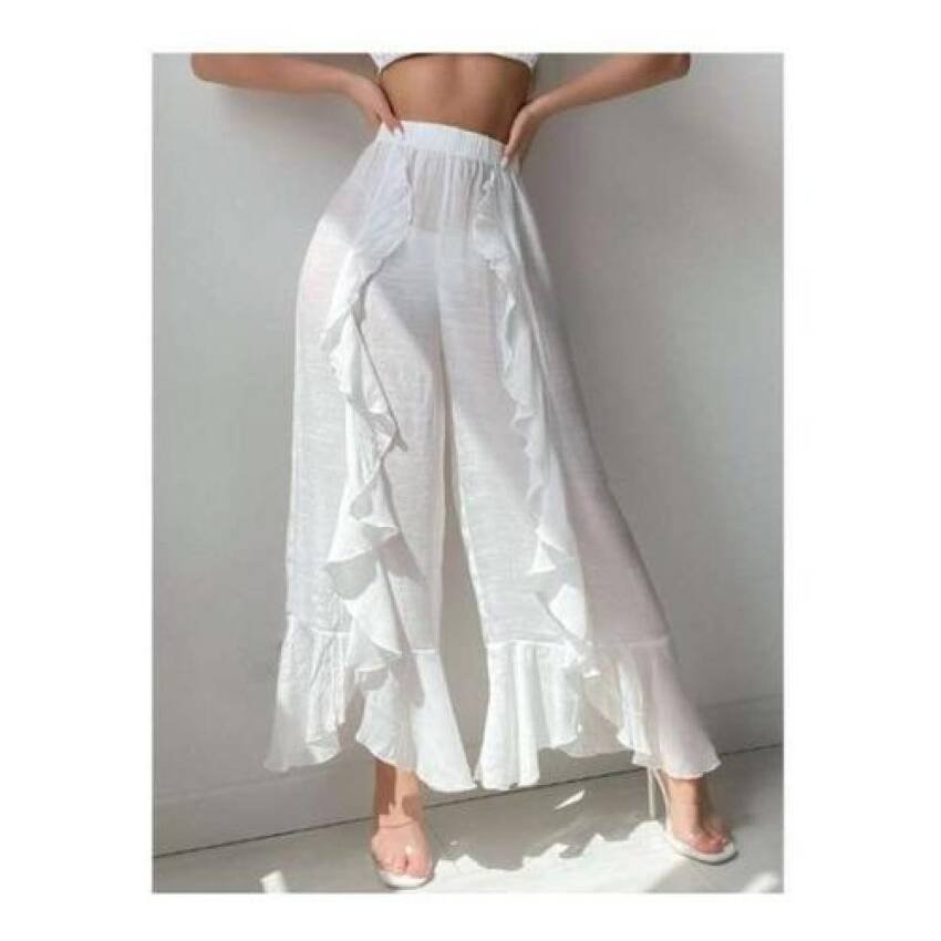 Pantalon Playero Up Cover Volados Pareo