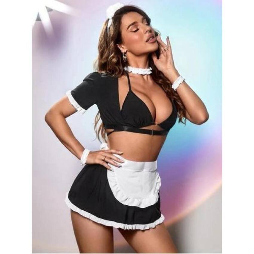 Lencería / Ropa Interior / Babydoll / Disfraz Mucama Premiun - Imagen 2