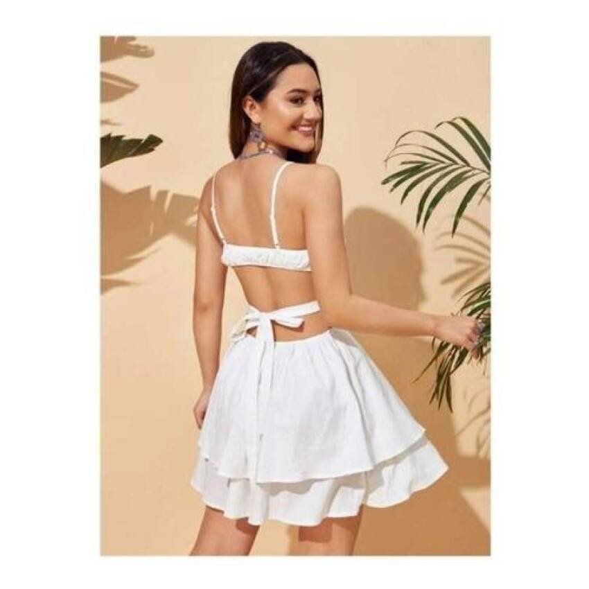 Vestido Bajo Capas Escote Lateral Levanta Pecho Casual - Imagen 6