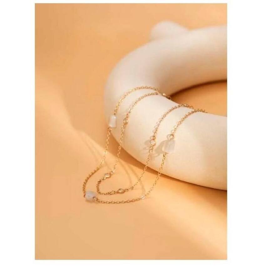Collar Cadena Cintura Cuerpo Dije Corazones 2pcs - Imagen 2