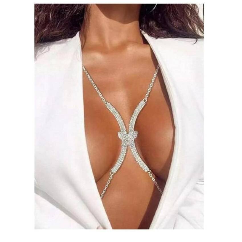 Cadena/collar Para El Cuerpo Pecho Sexy Diva Fiesta