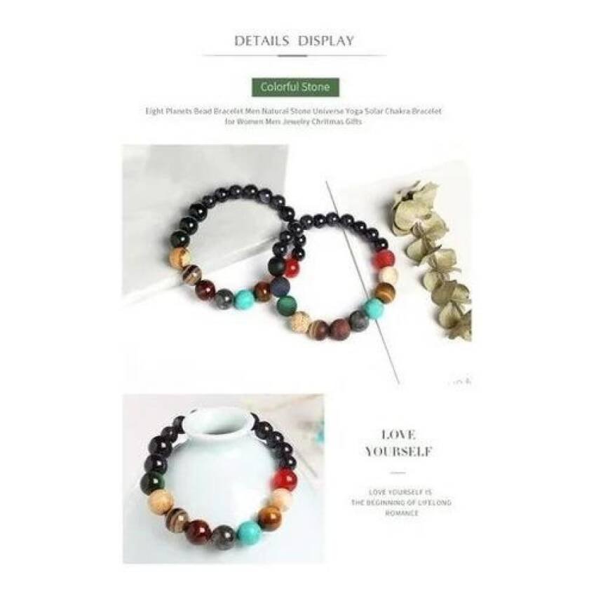 Pulsera Piedras Naturales 7 Chakras Quita Mala Vibra Eneria