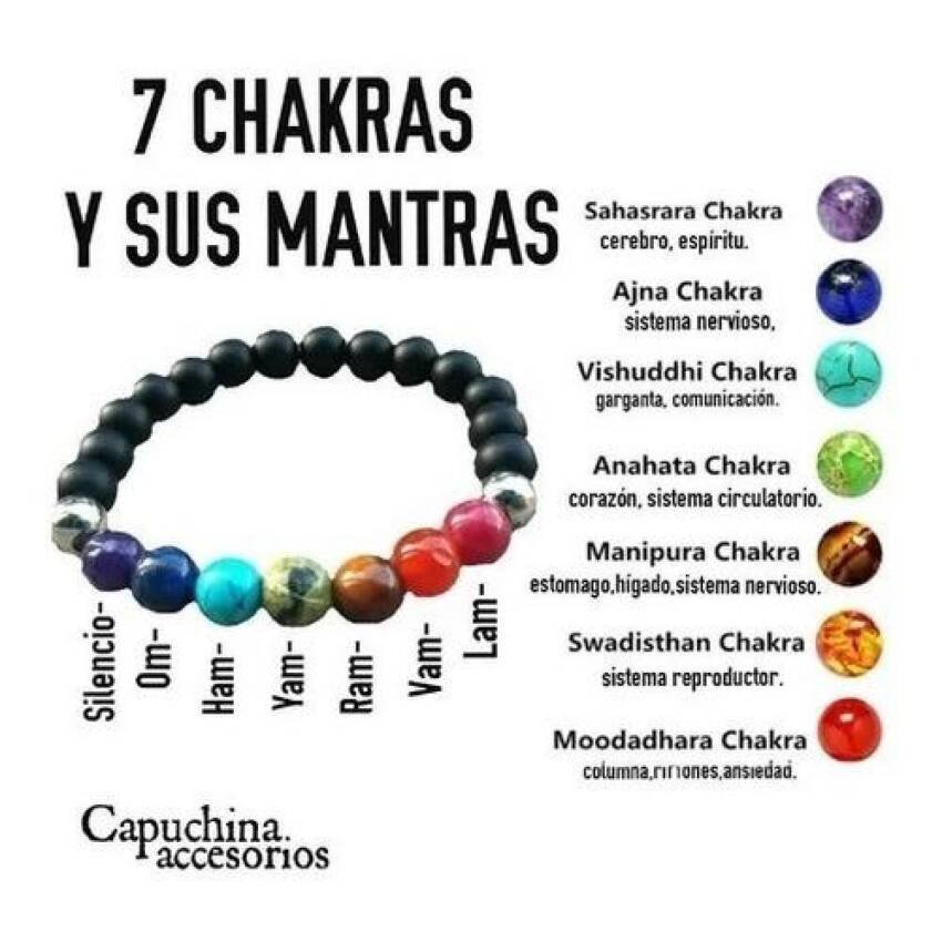 Pulsera Piedras Naturales 7 Chakras Quita Mala Vibra Eneria - Imagen 3
