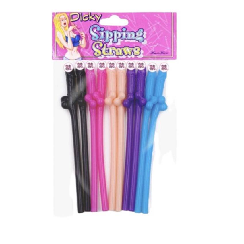 Bombillas , Pitillos , Sorbetes Forma De Pene Set 10 Pzas - Imagen 4