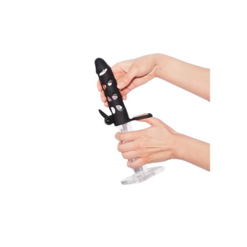 Funda Extensora Pene +  Anillo Vibrador Estimulador De Clitoris - Imagen 2