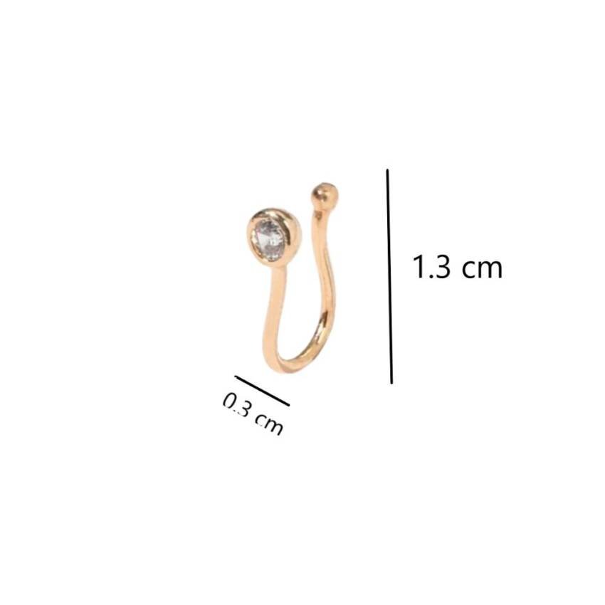 Aro cuff Nariz Falso Sin Perforacion Elegante - Imagen 2