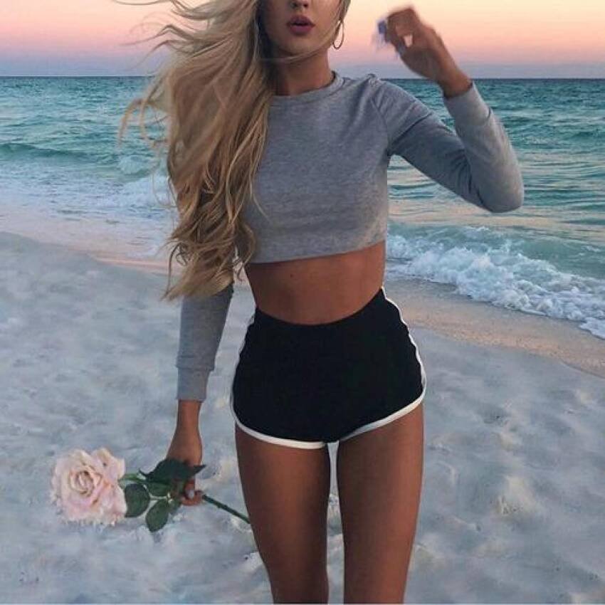 Short De Mujer Deportivo Sexy, De Secado Rápido Con Bolsillo - Imagen 2