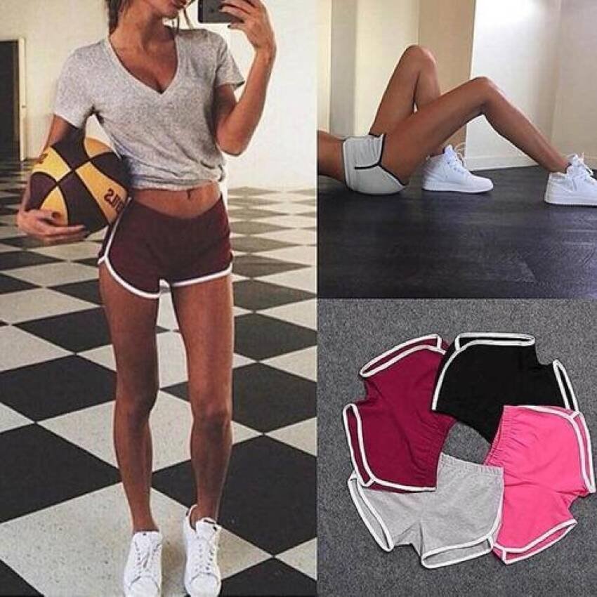 Short De Mujer Deportivo Sexy, De Secado Rápido Con Bolsillo - Imagen 4