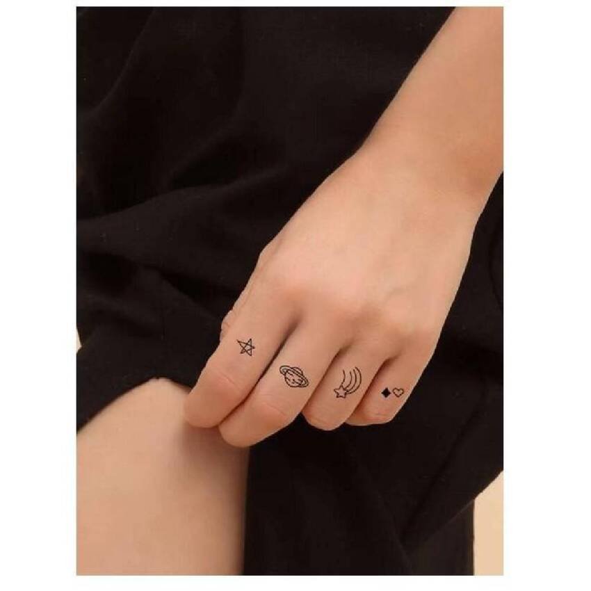 Pegatina Tatuajes Temporales geométrico pequeños  6hojas - Imagen 3