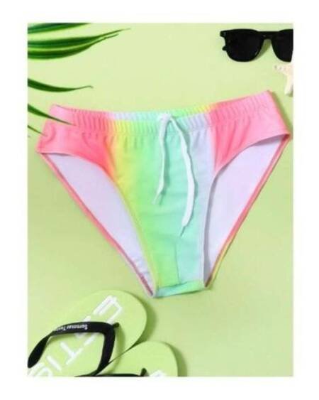 Traje Baño Hombre Multicolor Natacion Cintura Ajustable