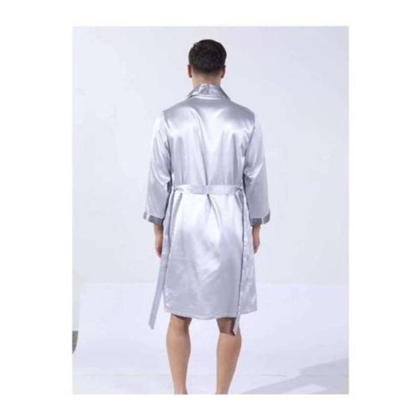 Bata Hombre Satin Seda Camison Kimono Estampado Original - Imagen 6