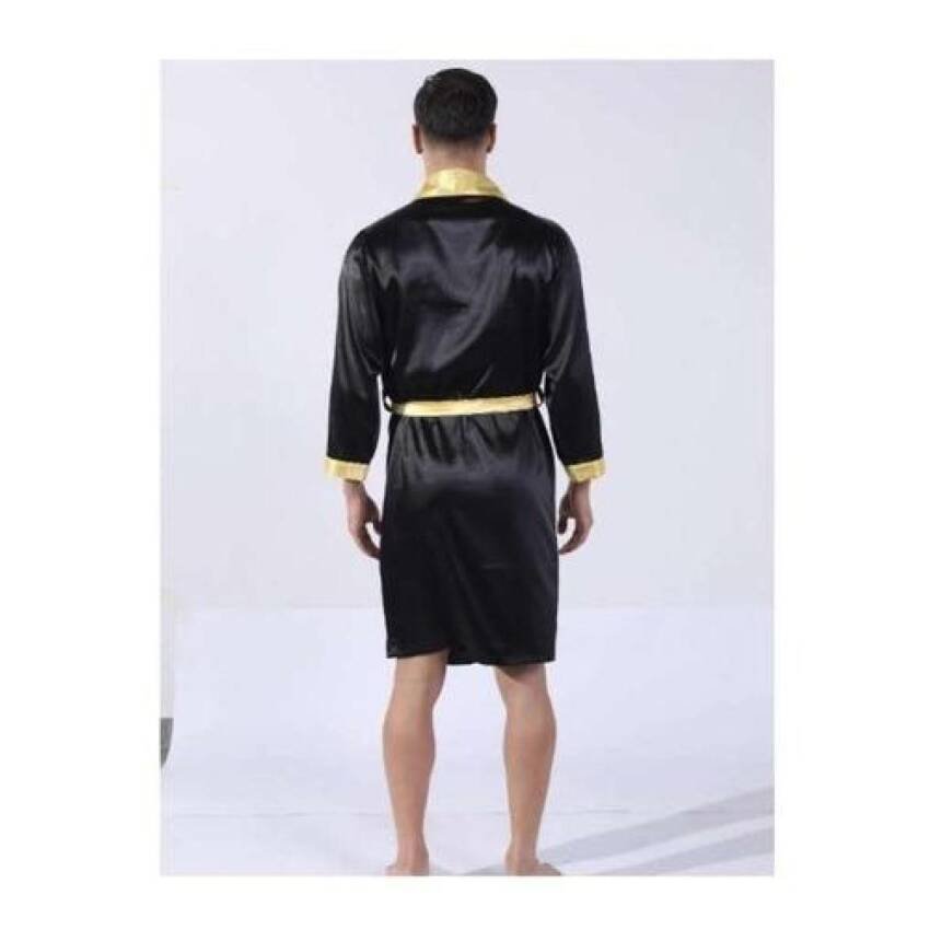 Bata Hombre Satin Seda Camison Kimono Estampado Original - Imagen 2