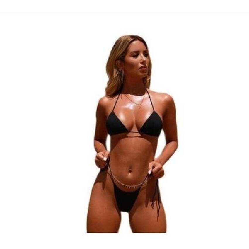 Traje De Baño Mujer Con Realce Minibikini Brasileño 2022 - Imagen 7