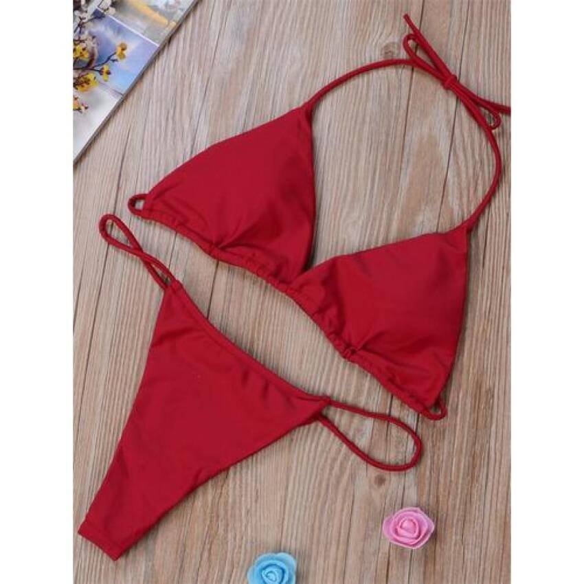 Traje De Baño Mujer Con Realce Minibikini Brasileño 2022 - Imagen 9