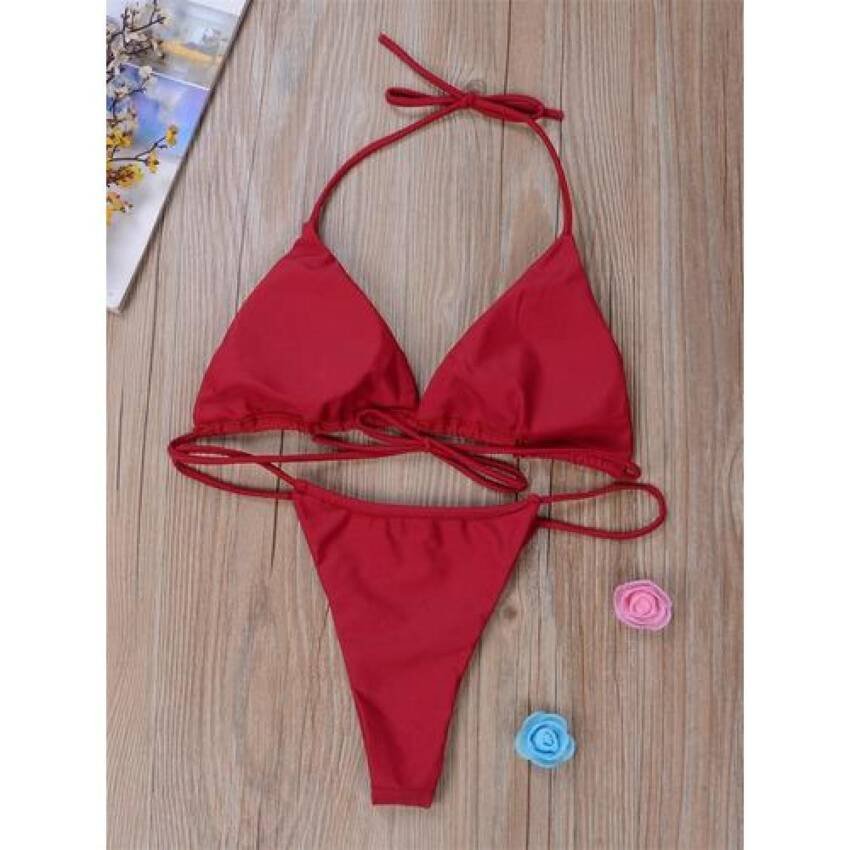 Traje De Baño Mujer Con Realce Minibikini Brasileño 2022 - Imagen 10
