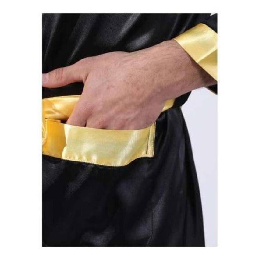 Bata Hombre Satin Seda Camison Kimono Estampado Original - Imagen 3