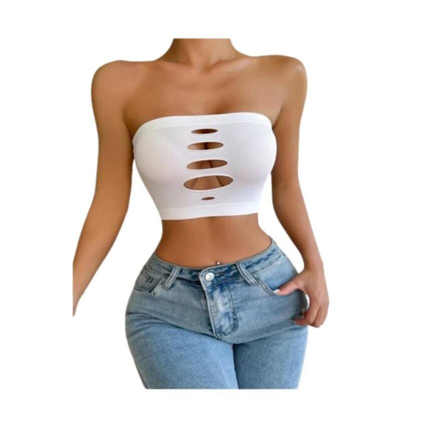 Crop Tops Sujetador con abertura Sexy 2023