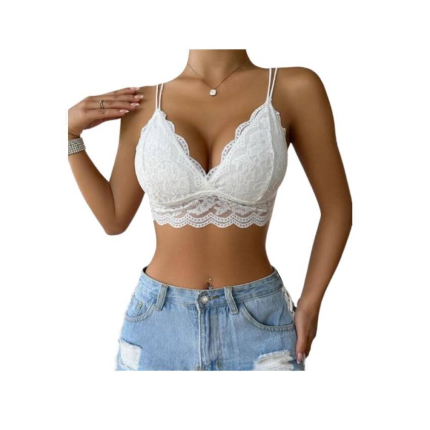Sosten Bralette Abanico Encaje Floral - Imagen 7
