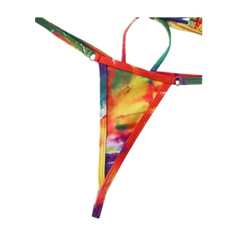 Traje Baño Bikini Micro Triángulo Con Estampado Muy Sexi - Imagen 7