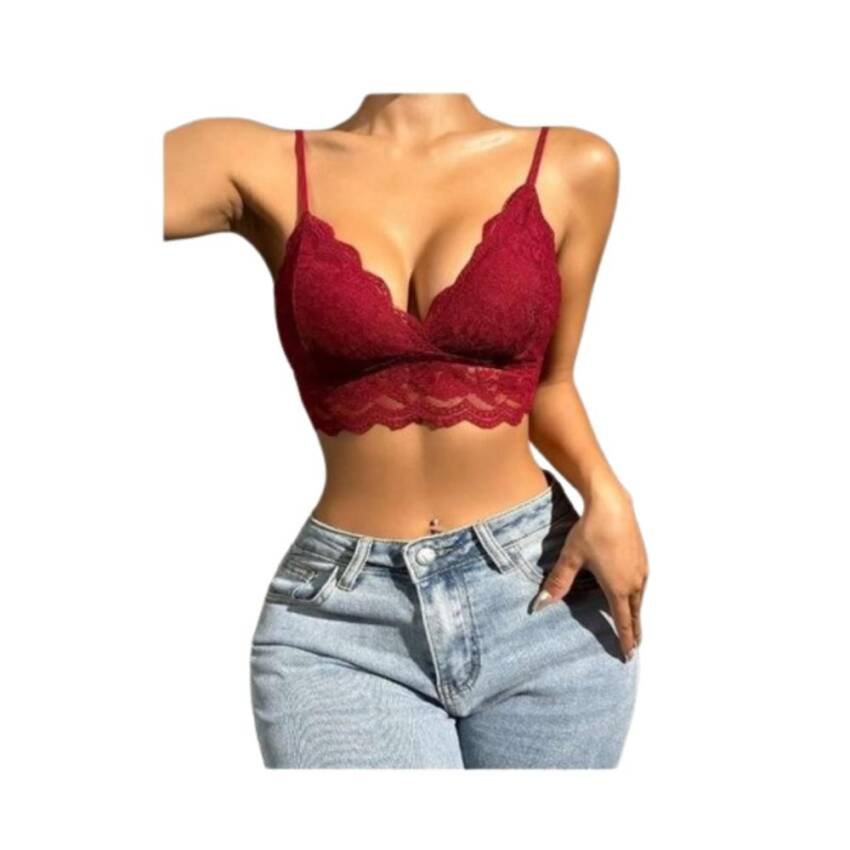 Sosten Bralette Abanico Encaje Floral - Imagen 2