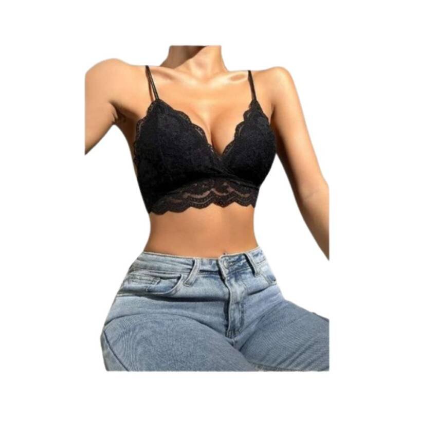 Sosten Bralette Abanico Encaje Floral - Imagen 3