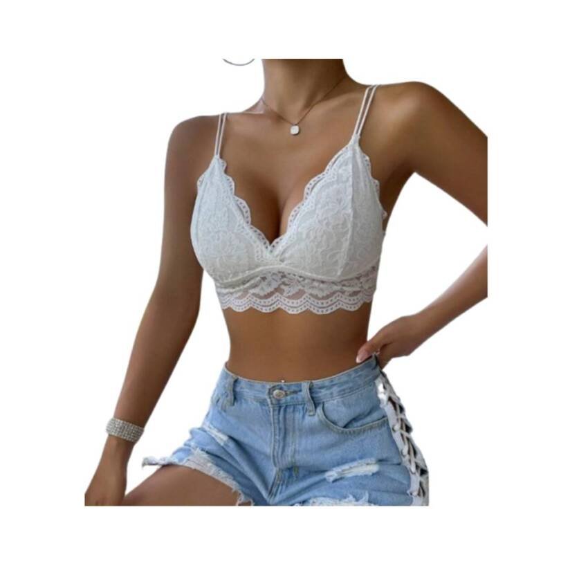 Sosten Bralette Abanico Encaje Floral - Imagen 8