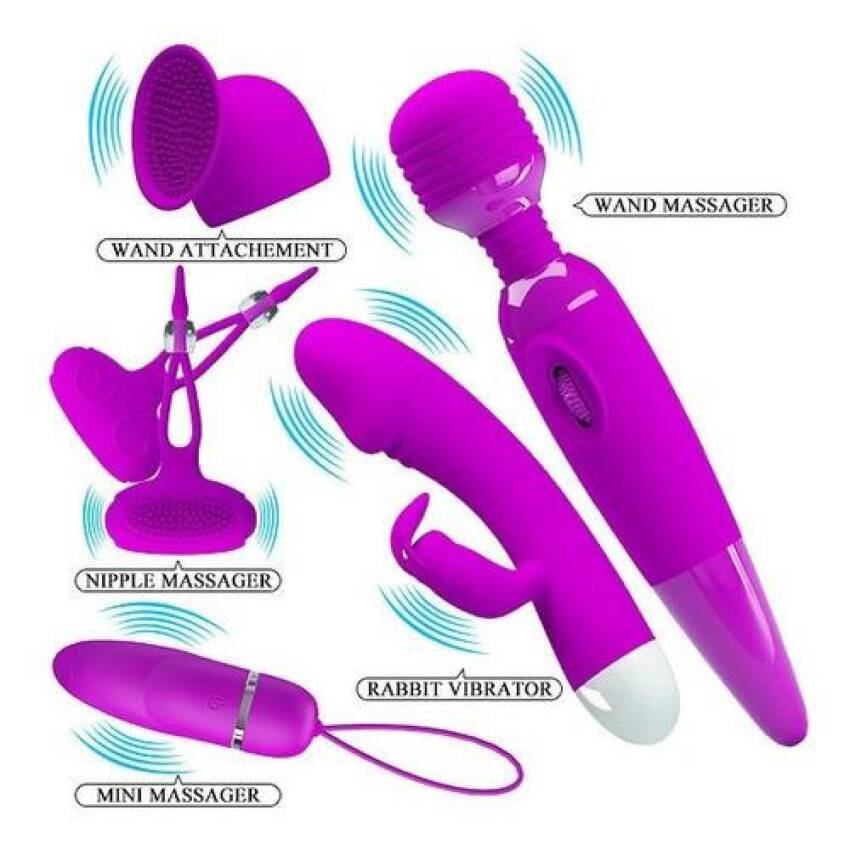 Juego De Vibradores Masajeadores Estimulante 5pcs Prettylove - Imagen 2