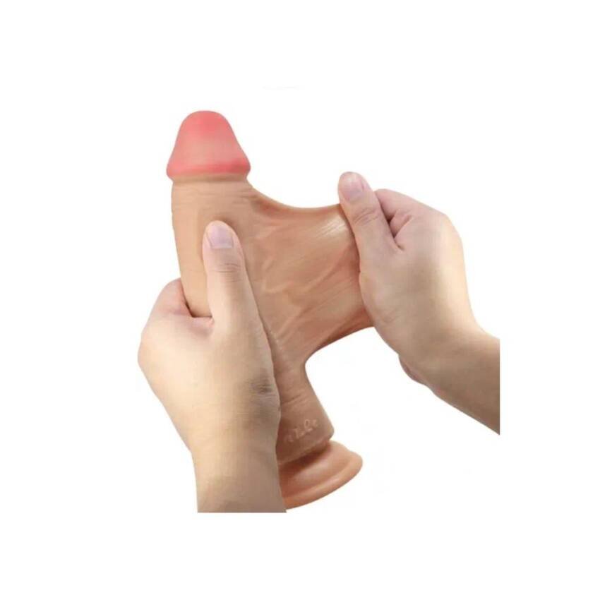 Dildo Estimulador con Testículos Piel Deslizante Suave Sexual - Imagen 4