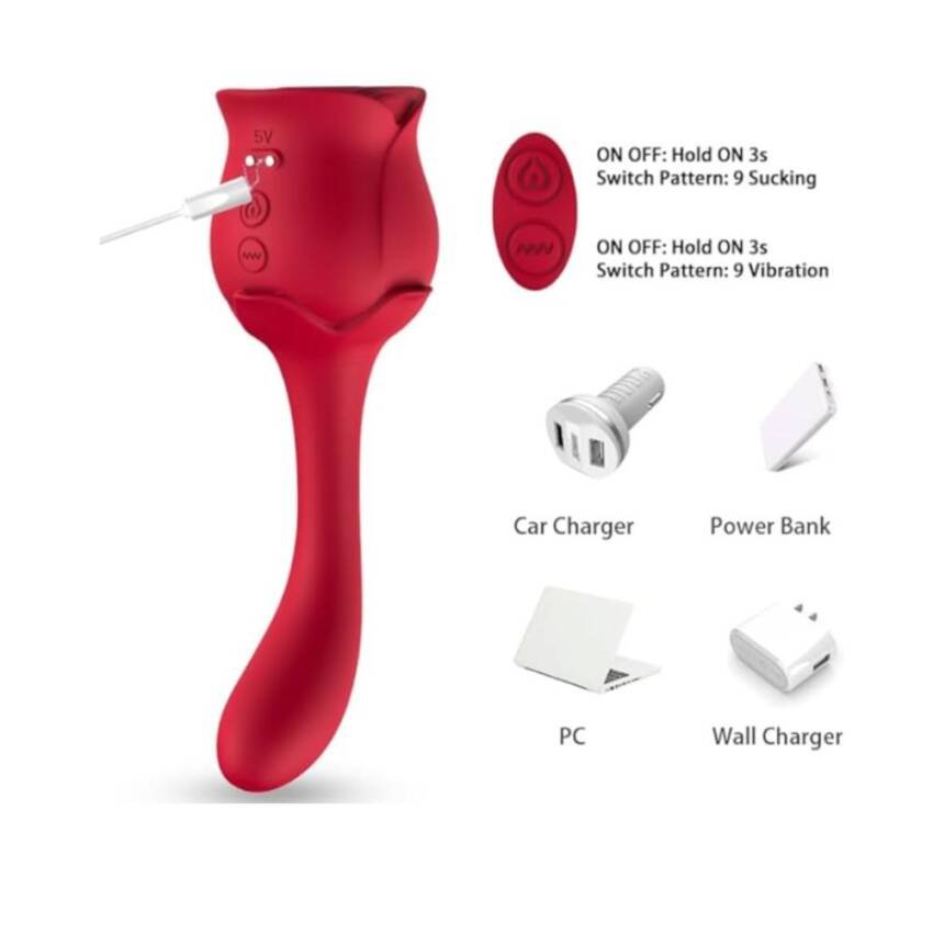 Rosa Vibrador Succionador Mujer 3 Velocidades 10 Frecuencias - Imagen 5