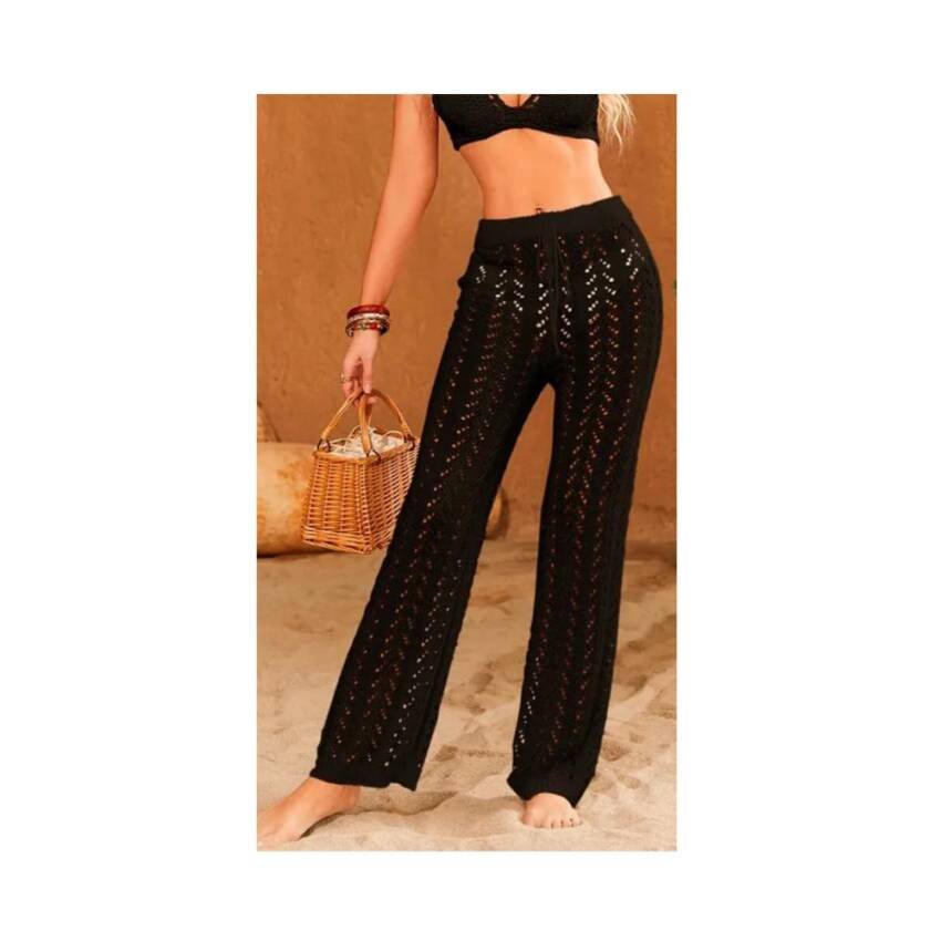 Pantalon Playero Tejido Cordon Delantero Pareo - Imagen 7