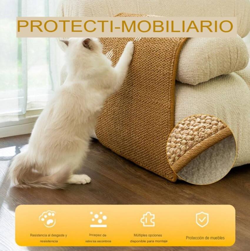 Rascador para Gatos Tipo Alfombra Sisal Trilipet - Café claro - Imagen 3