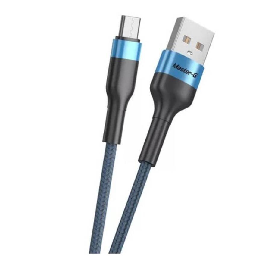 Cable USB-C Carga Rápida Antinudos 1m Master-G - Azul