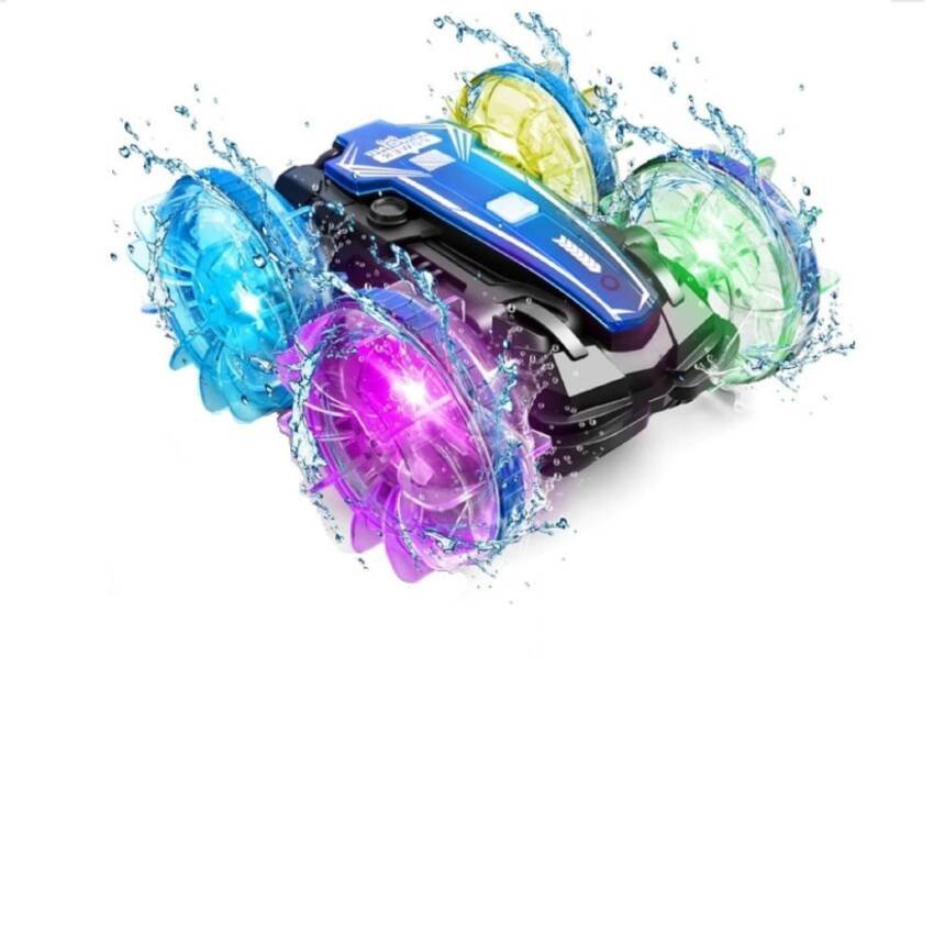 Auto Coche a Control Remoto Anfibio y Tierra Todoterreno LED - Multicolor - Imagen 2
