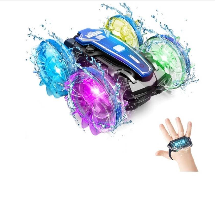 Auto Coche a Control Remoto Anfibio y Tierra Todoterreno LED - Multicolor - Imagen 3