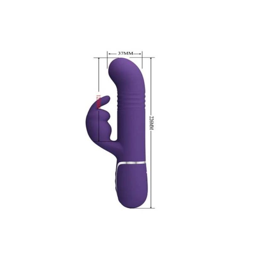 Vibrador Conejo con Empuje y Perlas Vibratorias Giratorias - Imagen 3