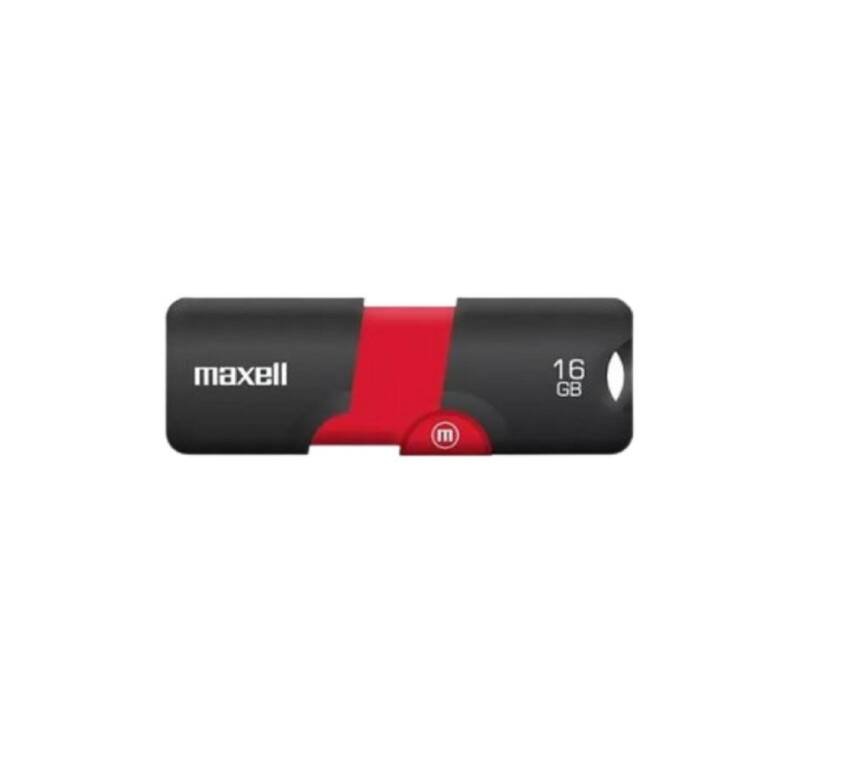 Pendrive Maxell FLIX 16GB USB 2.0 Retráctil, Transferencia Rápida - Negro