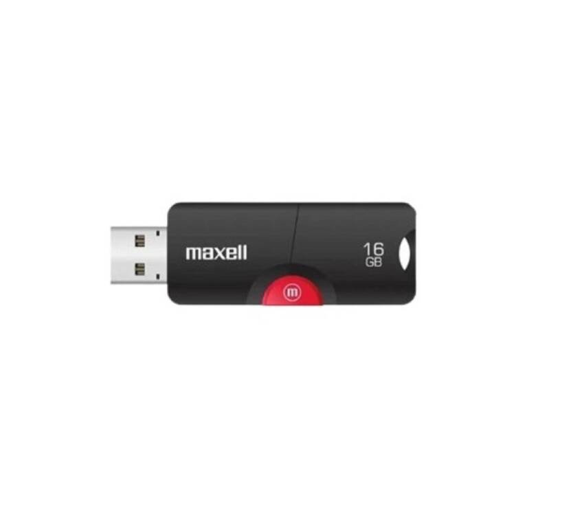Pendrive Maxell FLIX 16GB USB 2.0 Retráctil, Transferencia Rápida - Negro - Imagen 2
