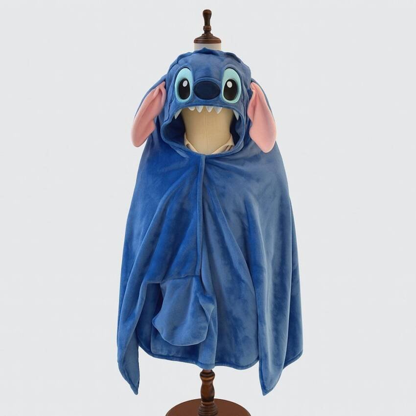 Manta Anime con Capucha Suave para Siesta y Descanso - Azul - Imagen 2