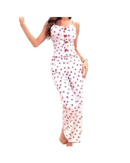 Pijama Sexy Lencería 2Piezas Encaje Malla Transparente Mujer