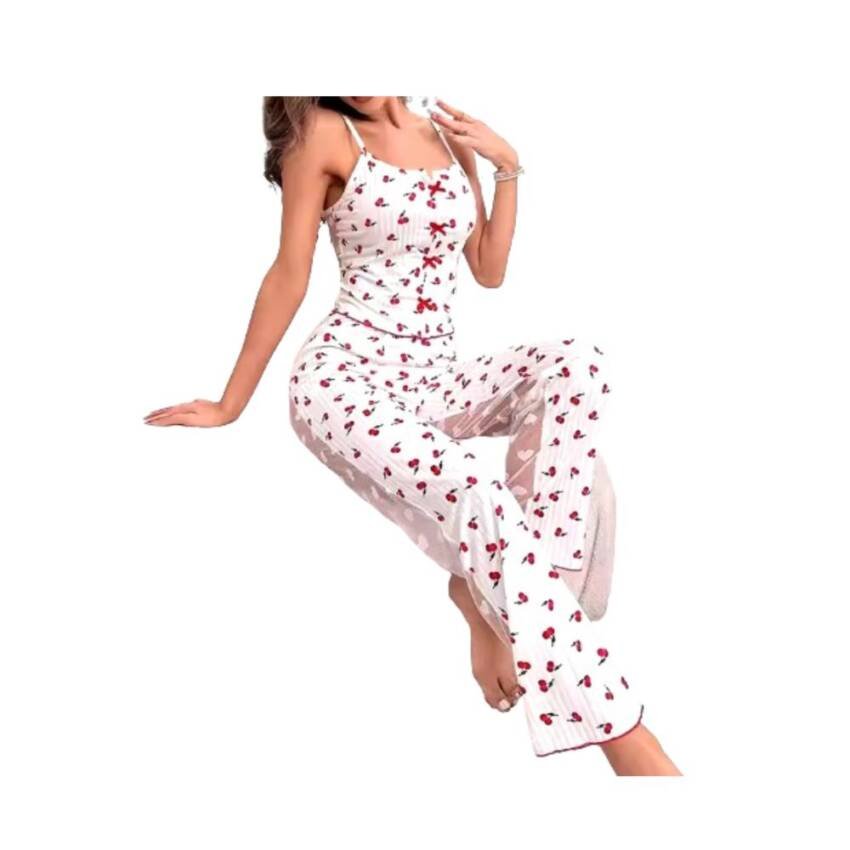 Pijama Sexy Lencería 2Piezas Encaje Malla Transparente Mujer - Imagen 2