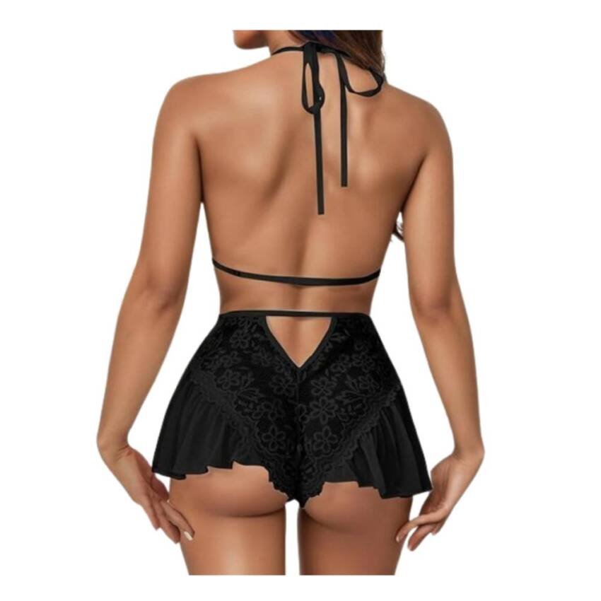 Lencería Erótica Sexy Con Sujetador Entrepierna Abierta - Imagen 4
