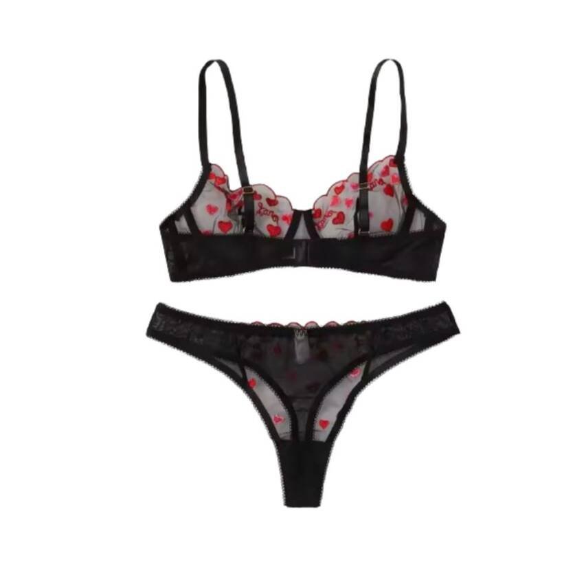 Conjunto Lenceria Transparente Sensual Calzon Y Sosten Sexy - Imagen 5