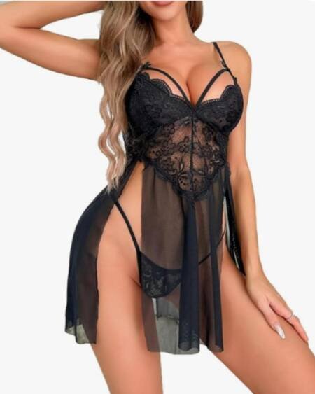 Lencería Babydolls Erotico Sexy 2pcs Encaje Camison