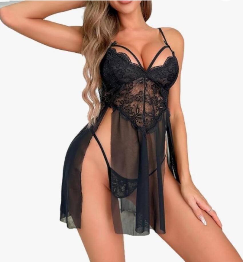 Lencería Babydolls Erotico Sexy 2pcs Encaje Camison