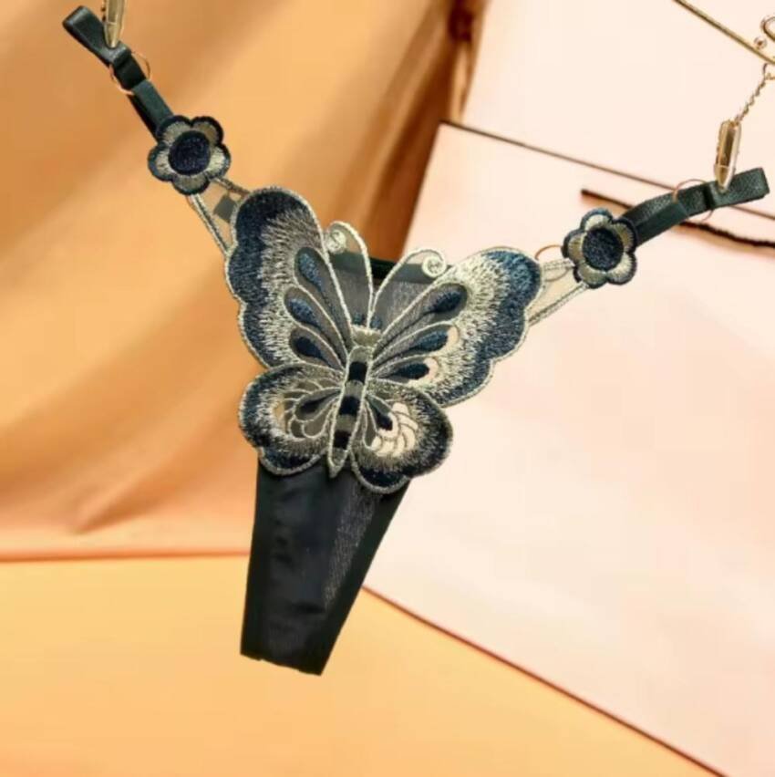 Colaless Bordado Mariposa, Cinta Ajustable Lenceria Exotica - Imagen 13