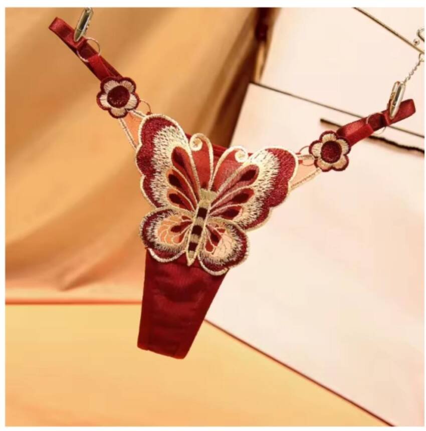 Colaless Bordado Mariposa, Cinta Ajustable Lenceria Exotica - Imagen 14
